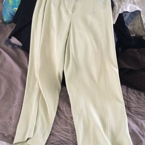 Pale green silk slacks size 6